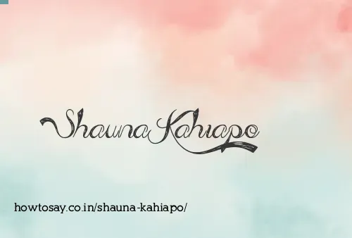 Shauna Kahiapo