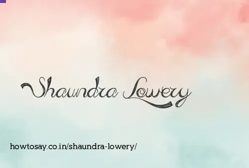 Shaundra Lowery