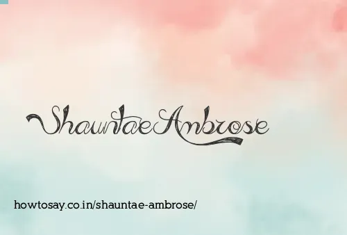 Shauntae Ambrose
