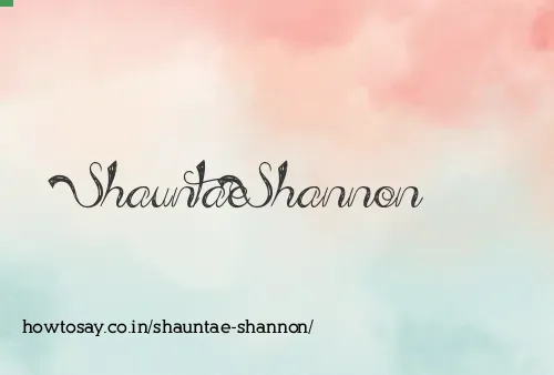Shauntae Shannon