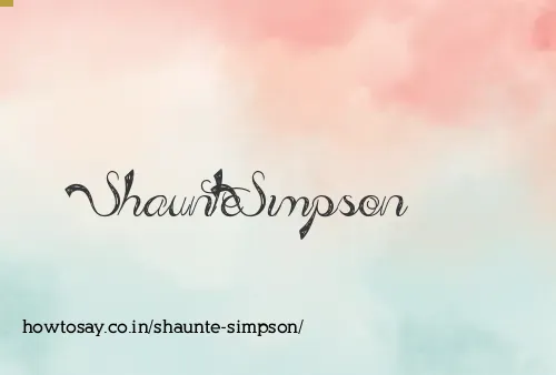 Shaunte Simpson