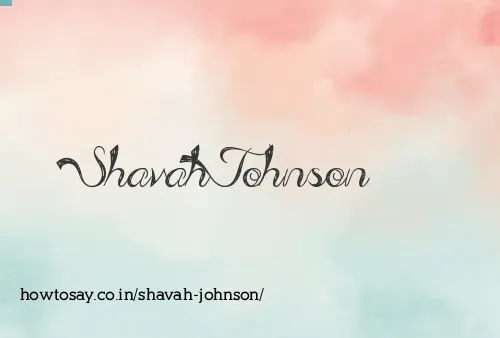 Shavah Johnson