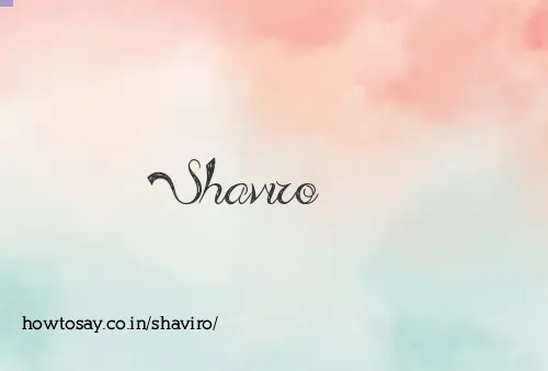 Shaviro
