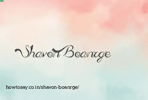 Shavon Boanrge
