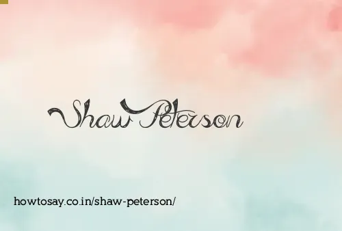 Shaw Peterson