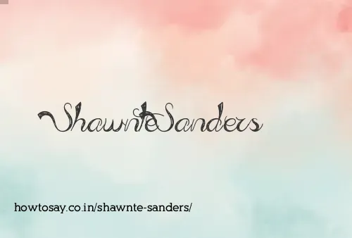 Shawnte Sanders