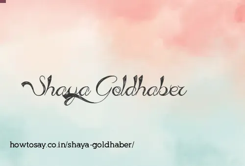 Shaya Goldhaber