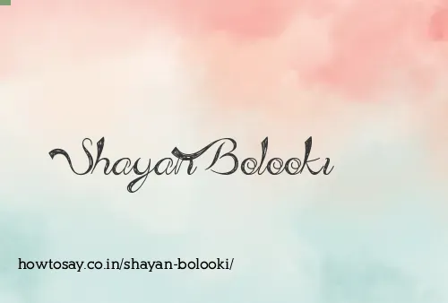 Shayan Bolooki