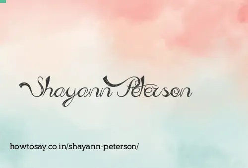 Shayann Peterson