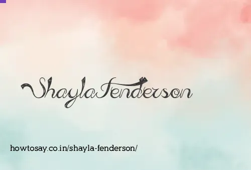 Shayla Fenderson