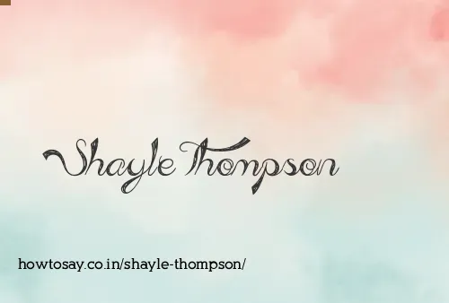 Shayle Thompson