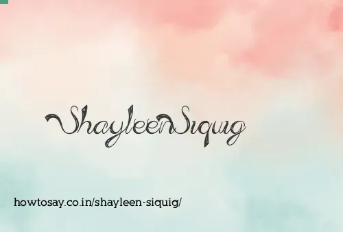 Shayleen Siquig