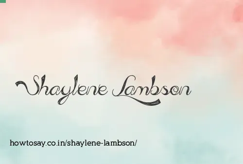 Shaylene Lambson