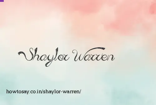 Shaylor Warren