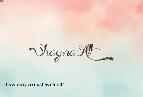Shayna Alt