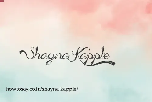 Shayna Kapple