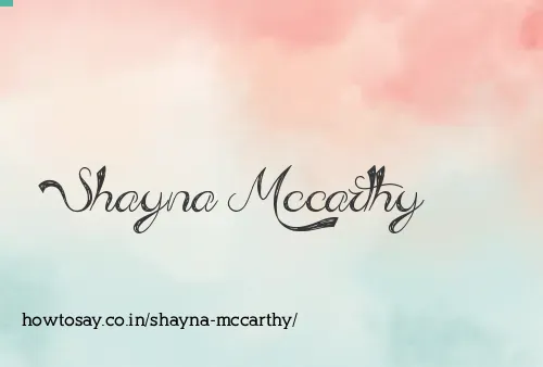 Shayna Mccarthy