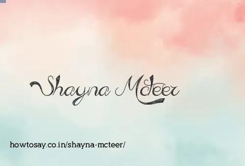 Shayna Mcteer