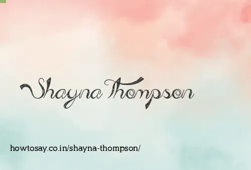 Shayna Thompson
