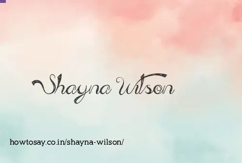 Shayna Wilson