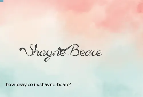 Shayne Beare