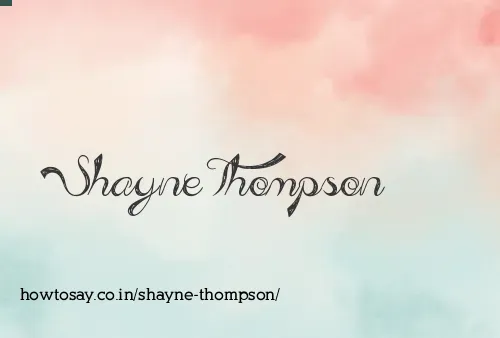 Shayne Thompson