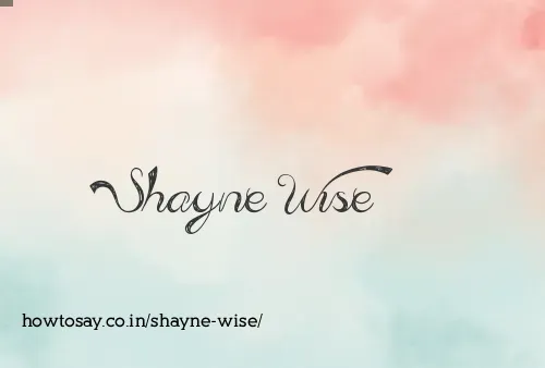 Shayne Wise
