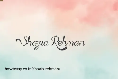 Shazia Rehman