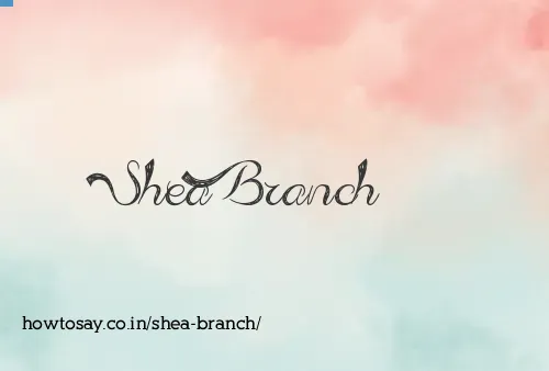 Shea Branch