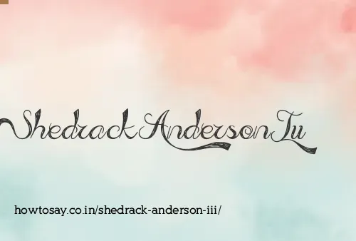 Shedrack Anderson Iii