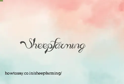 Sheepfarming