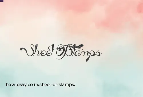 Sheet Of Stamps