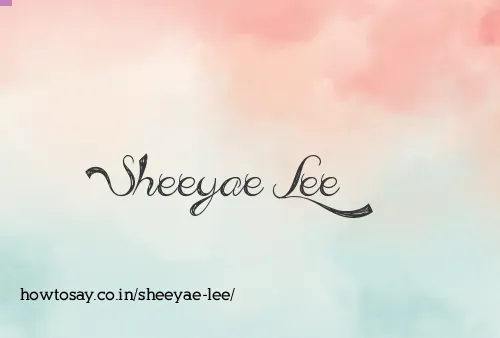 Sheeyae Lee