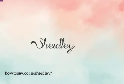 Sheidley