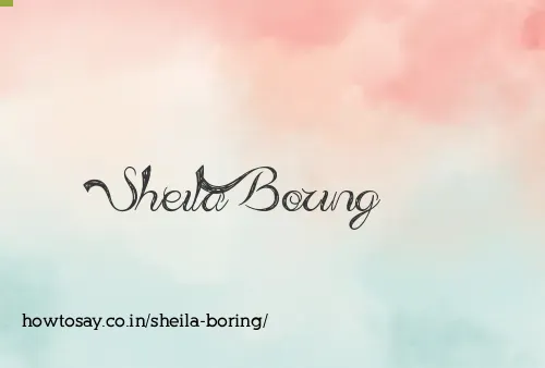 Sheila Boring
