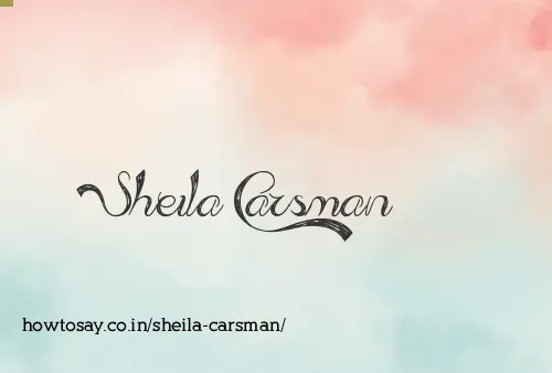Sheila Carsman