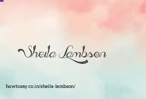 Sheila Lambson