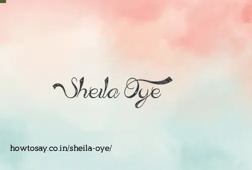 Sheila Oye