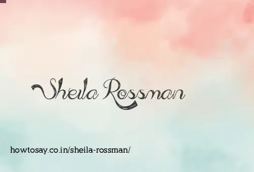 Sheila Rossman