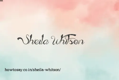 Sheila Whitson