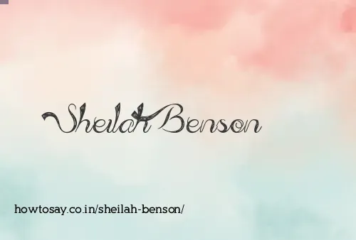 Sheilah Benson