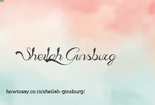 Sheilah Ginsburg