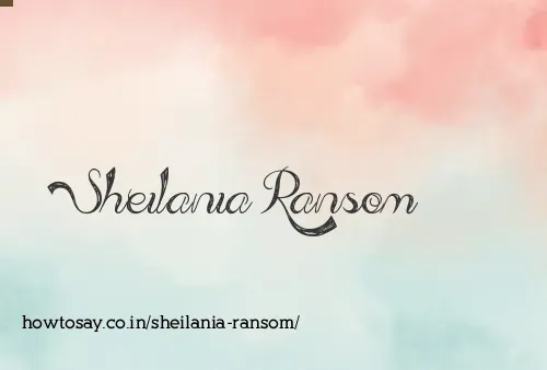 Sheilania Ransom