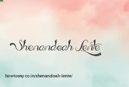 Shenandoah Lente
