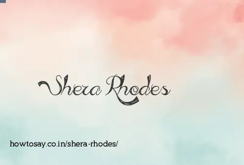 Shera Rhodes