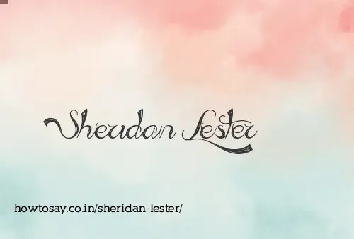 Sheridan Lester