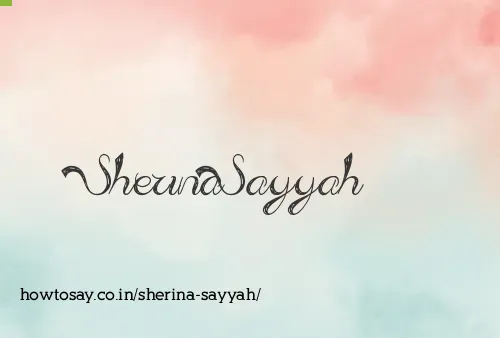 Sherina Sayyah