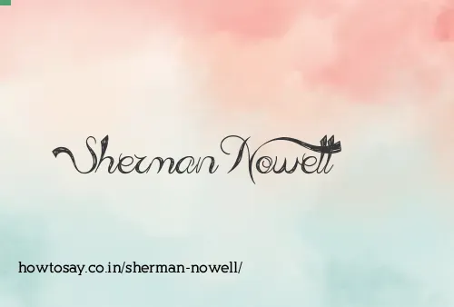 Sherman Nowell