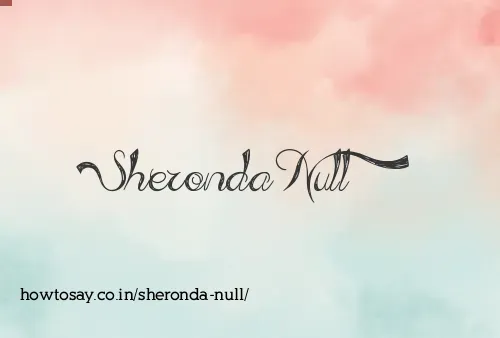 Sheronda Null