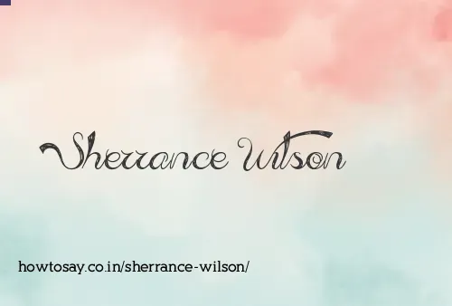 Sherrance Wilson